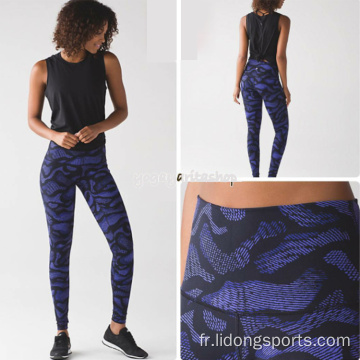 Pantalons de fitness de longueur de longueur personnalisés Leggings de gymnase actifs